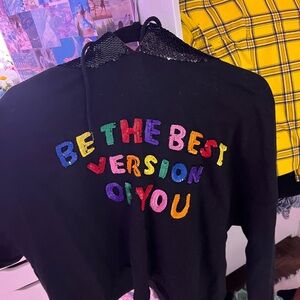 Alice and Olivia Colorful Embroidered Hoodie